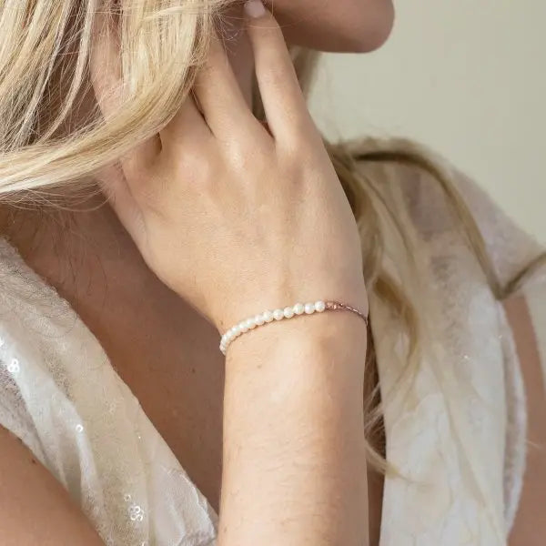 CARLISLE – BRACELET PERLES AJUSTABLE Ivory and co