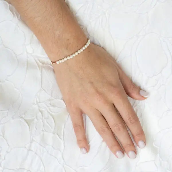 CARLISLE – BRACELET PERLES AJUSTABLE Ivory and co