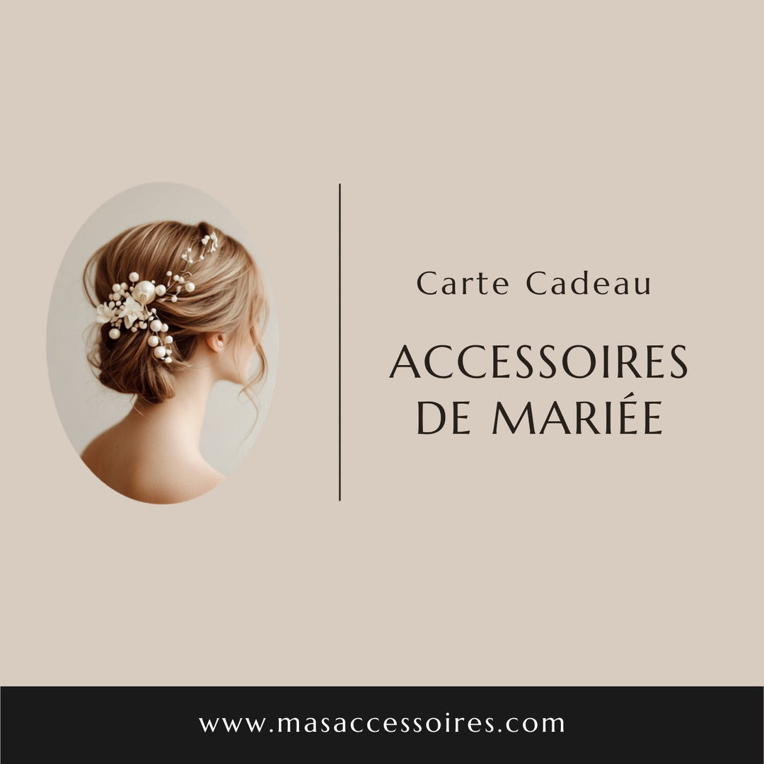 Carte cadeau Mas Accessoires 150 €, accessoires de mariée