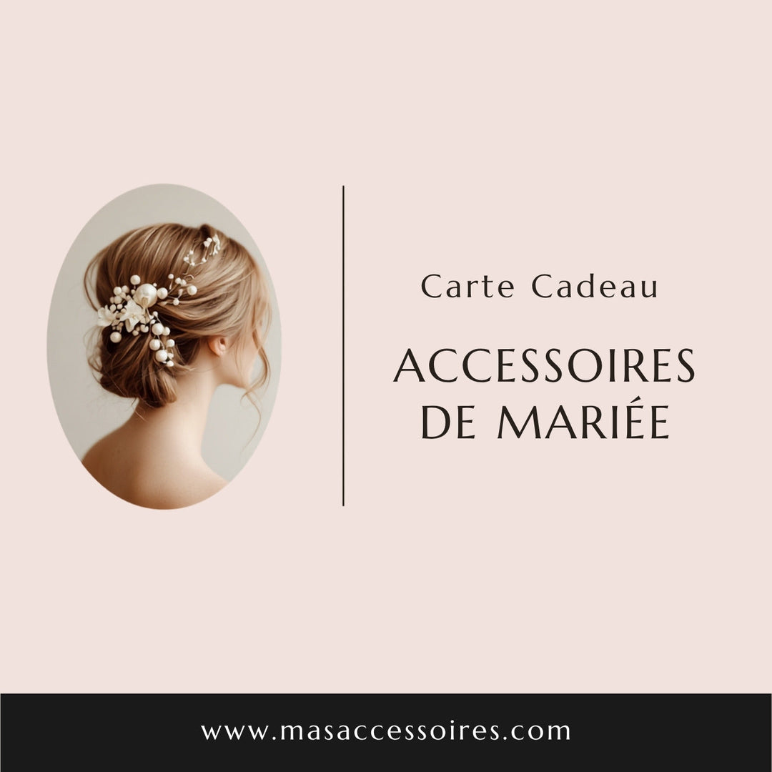 Carte cadeau Mas Accessoires 75 €, accessoires de mariée