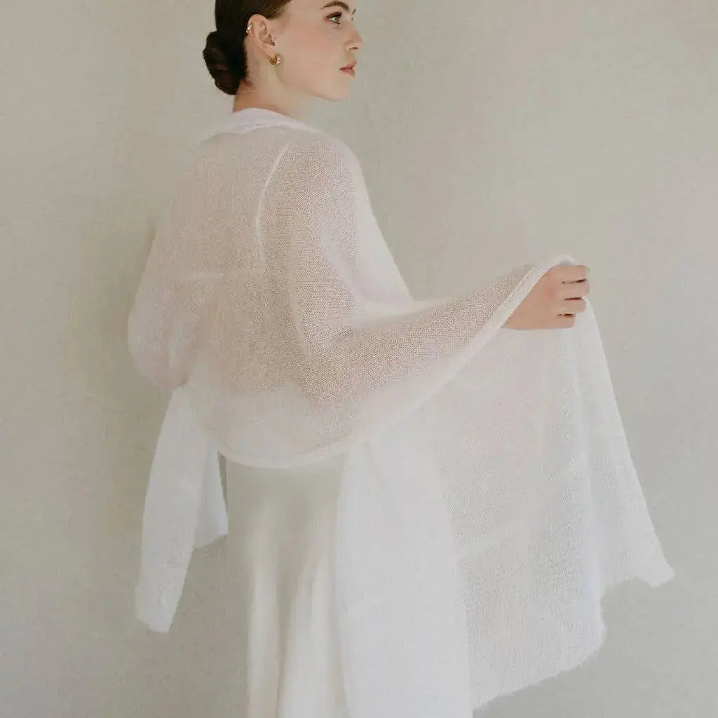 Châle de Mariage Transparent pour Mariée / HANNA: Off White 605 WOOL HOUSE