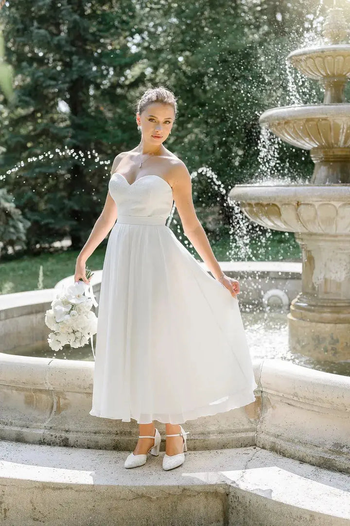 CHAUSSURES DE MARIÉE INDIRA – DENTELLE SUR SATIN IVOIRE ET TALON BLOC 7 CM G.Westerleigh