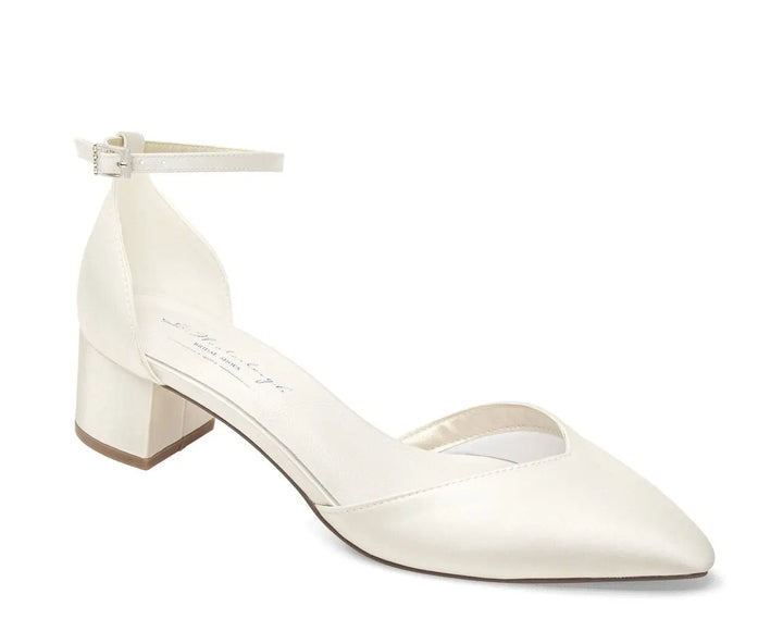 CHAUSSURES DE MARIÉE INEZ – DEUX BRIDES INCLUSES : STRASS SCINTILLANTS & SATIN IVOIRE G.Westerleigh