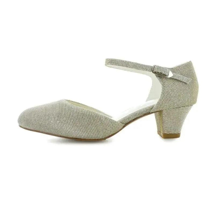 CHAUSSURES MILADY – ESCARPINS À PAILLETTES DORÉES POUR PIEDS LARGES WHITE LADY