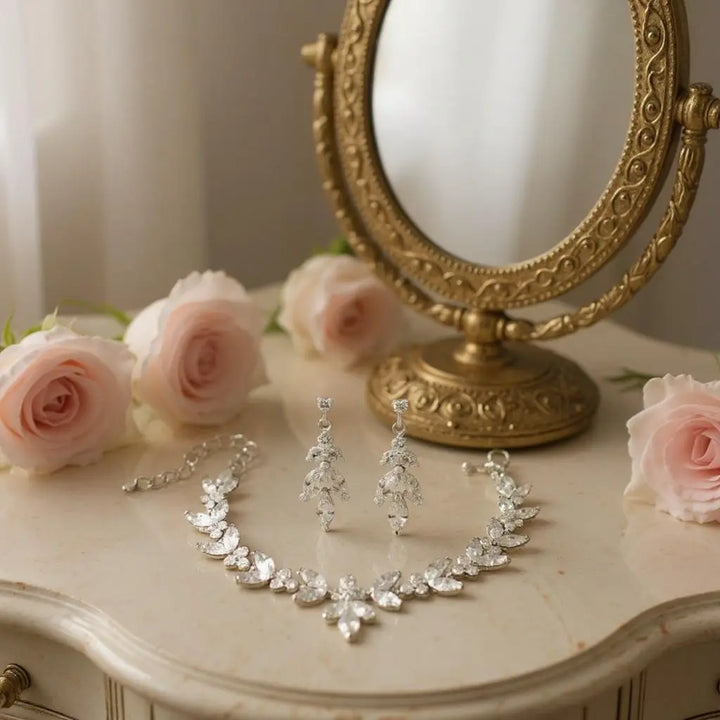 COLLECTION CZ - ENSEMBLE DE BRACELETS VINTAGE SCINTILLANTS - ARGENT BR114 Athena Bridal Jewellery