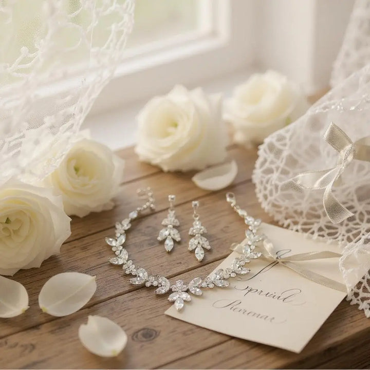 COLLECTION CZ - ENSEMBLE DE BRACELETS VINTAGE SCINTILLANTS - ARGENT BR114 Athena Bridal Jewellery