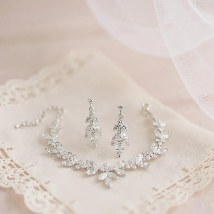 COLLECTION CZ - ENSEMBLE DE BRACELETS VINTAGE SCINTILLANTS - ARGENT BR114 Athena Bridal Jewellery