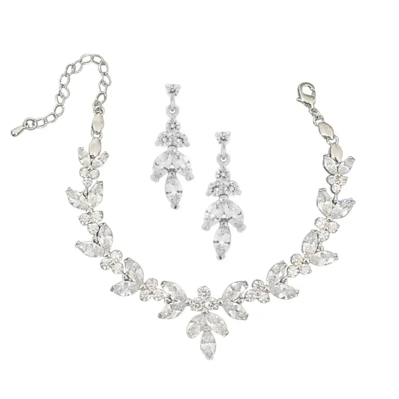 COLLECTION CZ - ENSEMBLE DE BRACELETS VINTAGE SCINTILLANTS - ARGENT BR114 Athena Bridal Jewellery