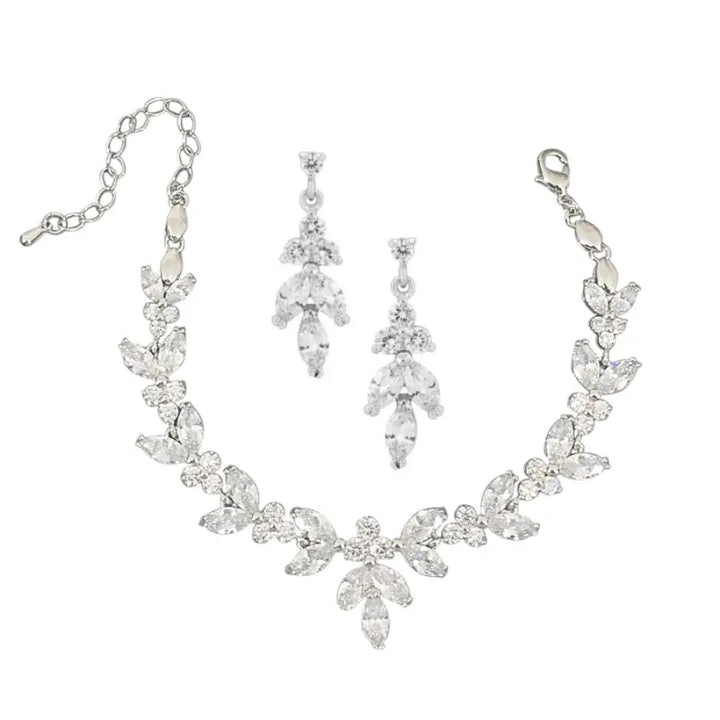 COLLECTION CZ - ENSEMBLE DE BRACELETS VINTAGE SCINTILLANTS - ARGENT BR114 Athena Bridal Jewellery