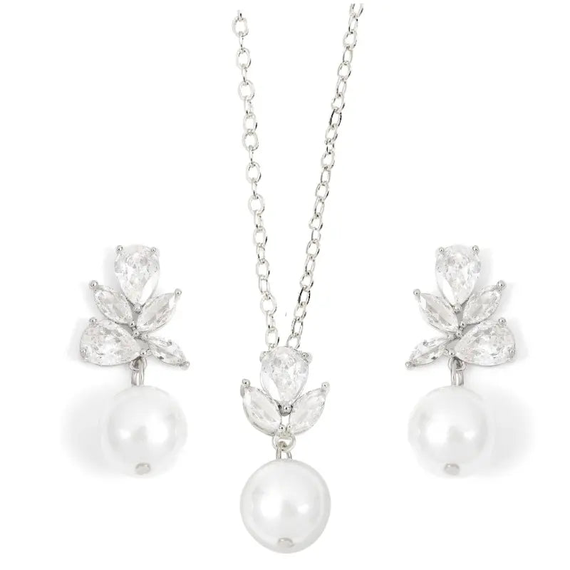 COLLECTION CZ - ENSEMBLE DE COLLIERS VINTAGE SCINTILLANTS - ARGENT CZNK253 Athena Bridal Jewellery