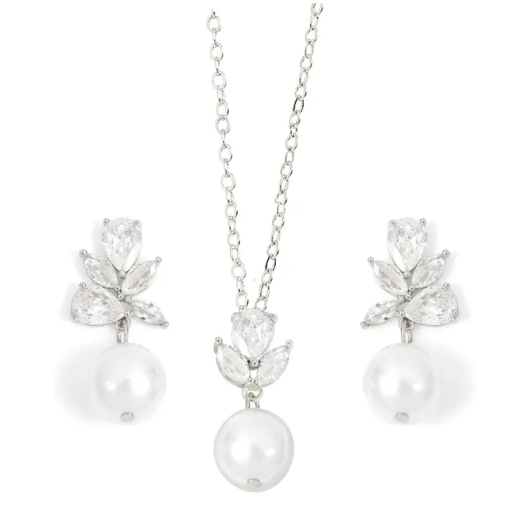COLLECTION CZ - ENSEMBLE DE COLLIERS VINTAGE SCINTILLANTS - ARGENT CZNK253 Athena Bridal Jewellery