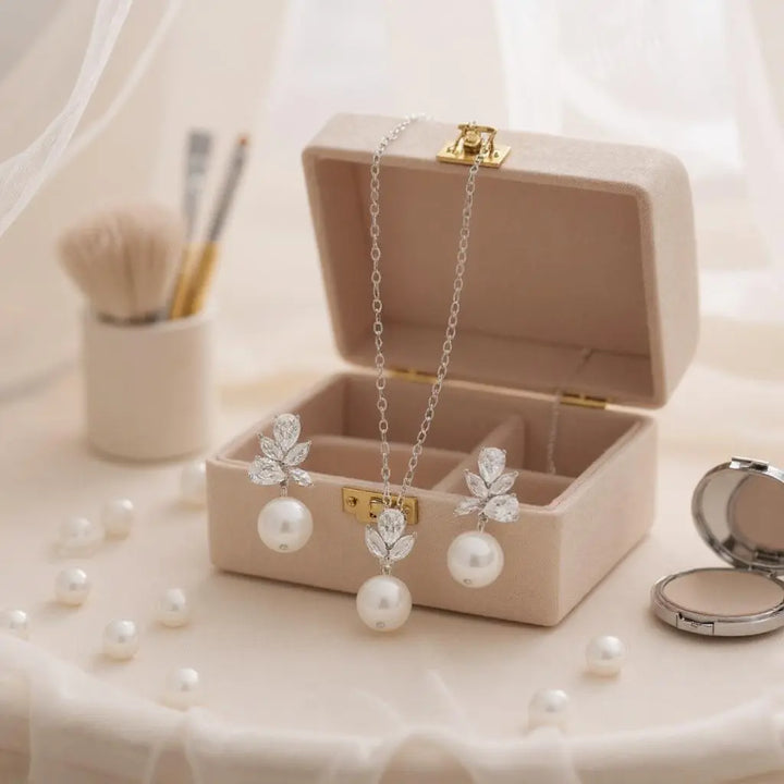 COLLECTION CZ - ENSEMBLE DE COLLIERS VINTAGE SCINTILLANTS - ARGENT CZNK253 Athena Bridal Jewellery