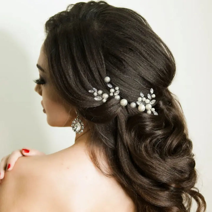 COLLECTION D'ÉPINGLES À CHEVEUX GLAM - PIN 57 ARGENTÉ Athena Bridal Jewellery
