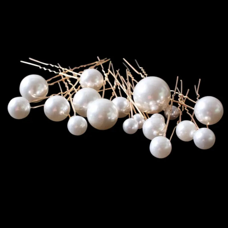COLLECTION D'ÉPINGLETTES GLAM PEARL - PIN61 DORÉ Athena Bridal Jewellery