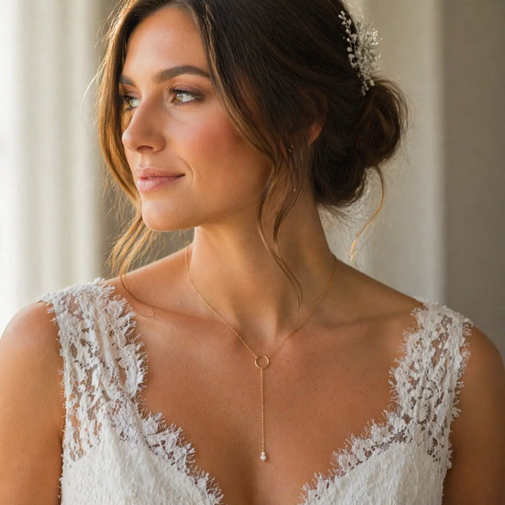 COLLIER ANNEAU & PERLES — MADDI Petite Léonie