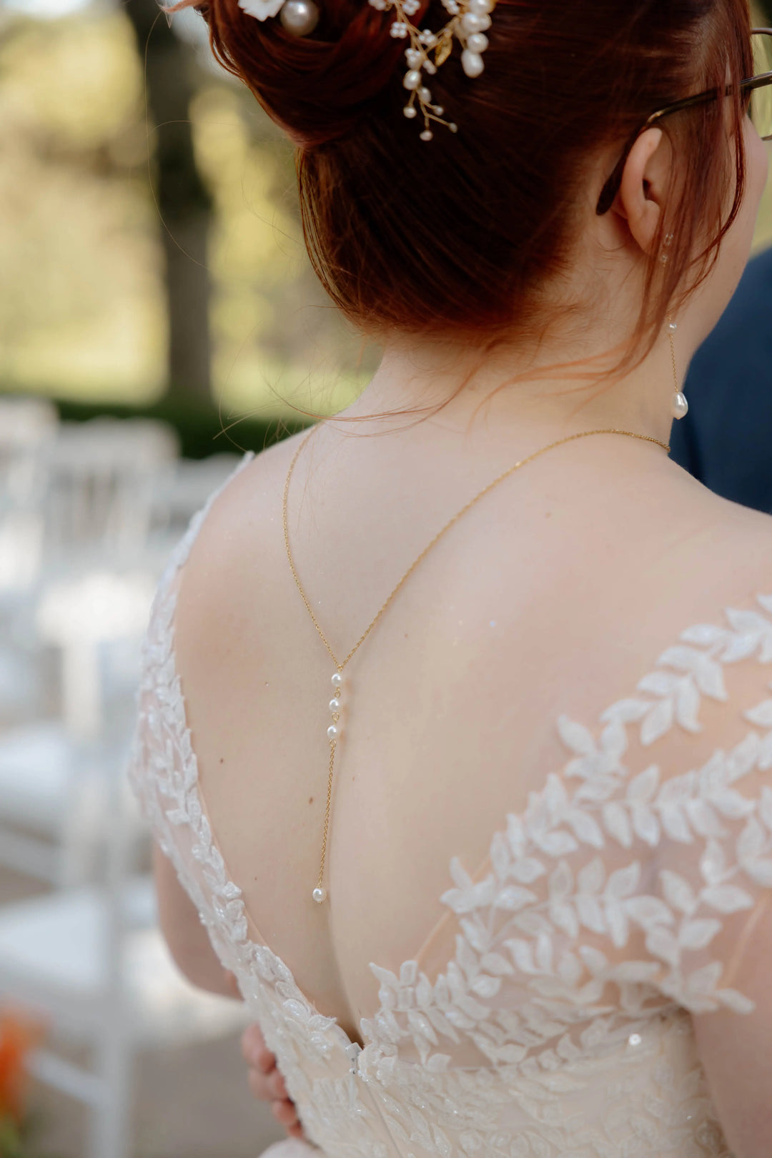 COLLIER DE DOS CHAINE PERLÉE JOSY L'atelier du 6