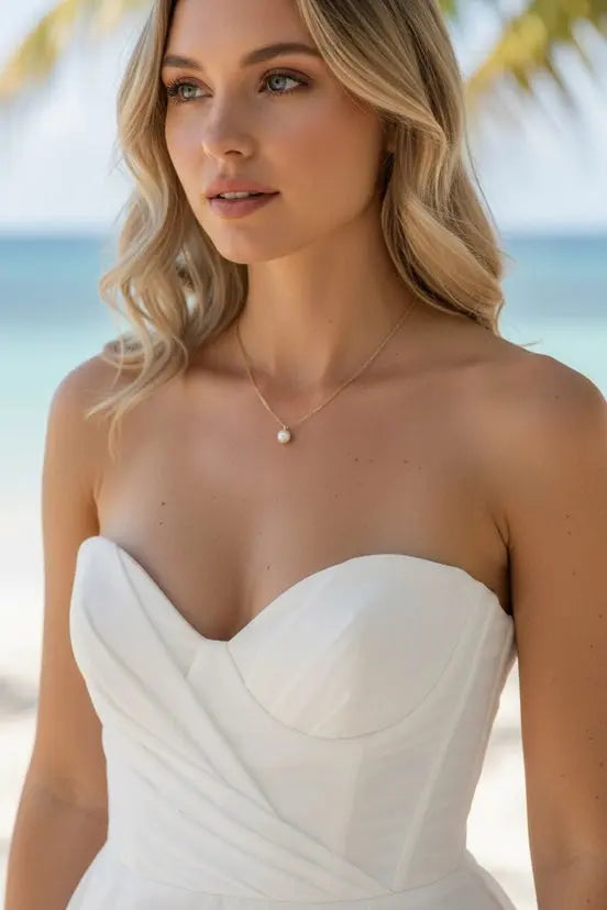 COLLIER DE DOS MARIÉE PERLES BOHÈME BIJOU DOS NU — CAROLINE L'atelier du 6