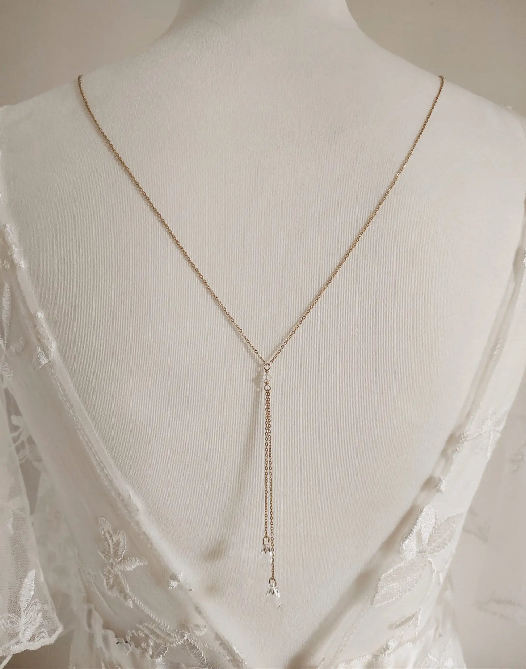 COLLIER DE DOS PERLES CRISTAL —  OPHÉLIE LEO