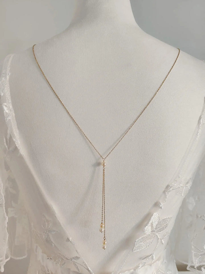 COLLIER DE DOS PERLES— SOLÈNE Petite Léonie