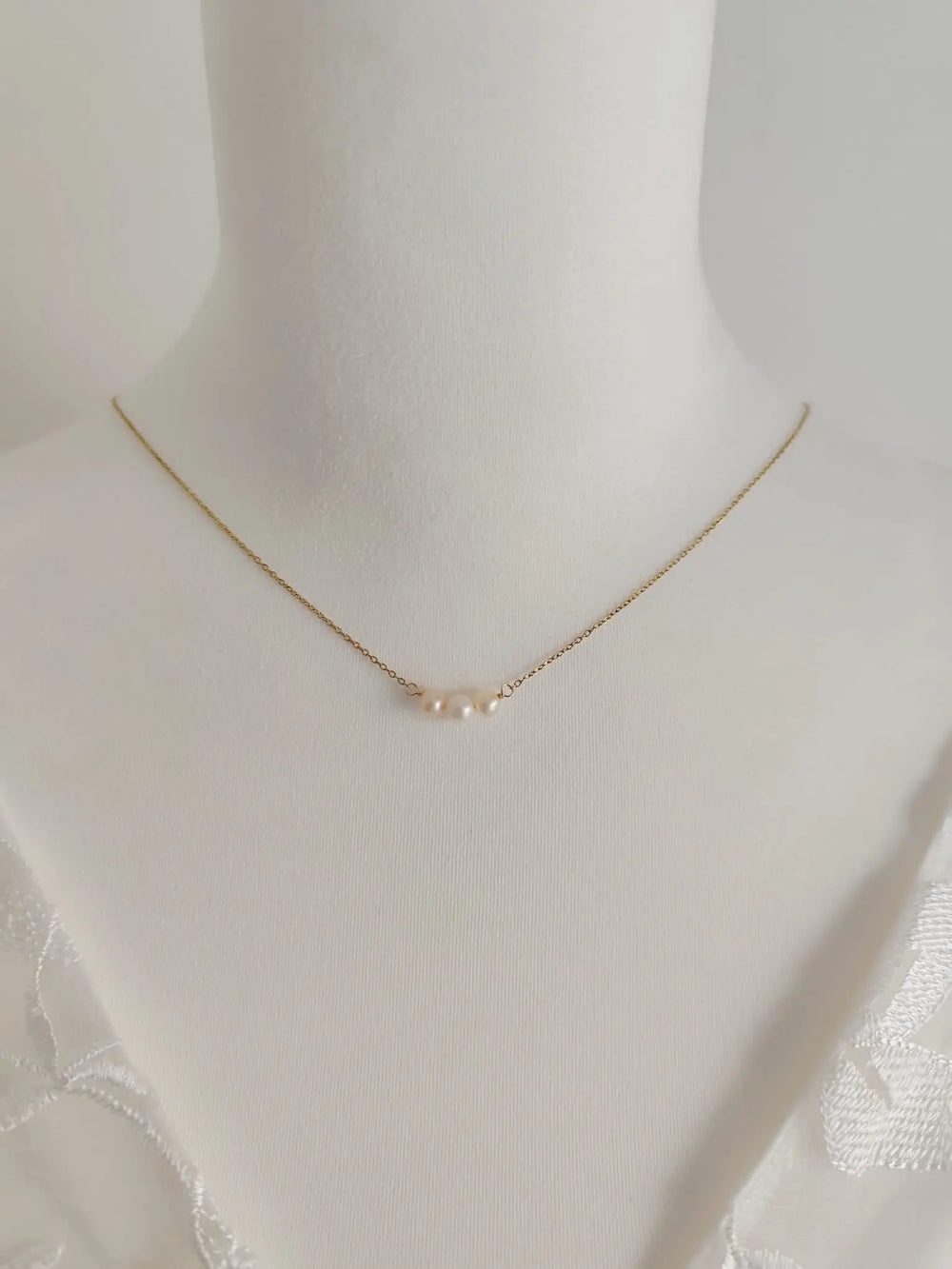 COLLIER DE DOS PERLES— SOLÈNE Petite Léonie