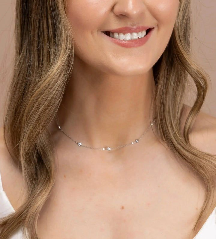 COLLIER MARIAGE ARGENT 925 OXYDES DE ZIRCONIUM – FALLON THE PERFECT BRIDAL COMPANY