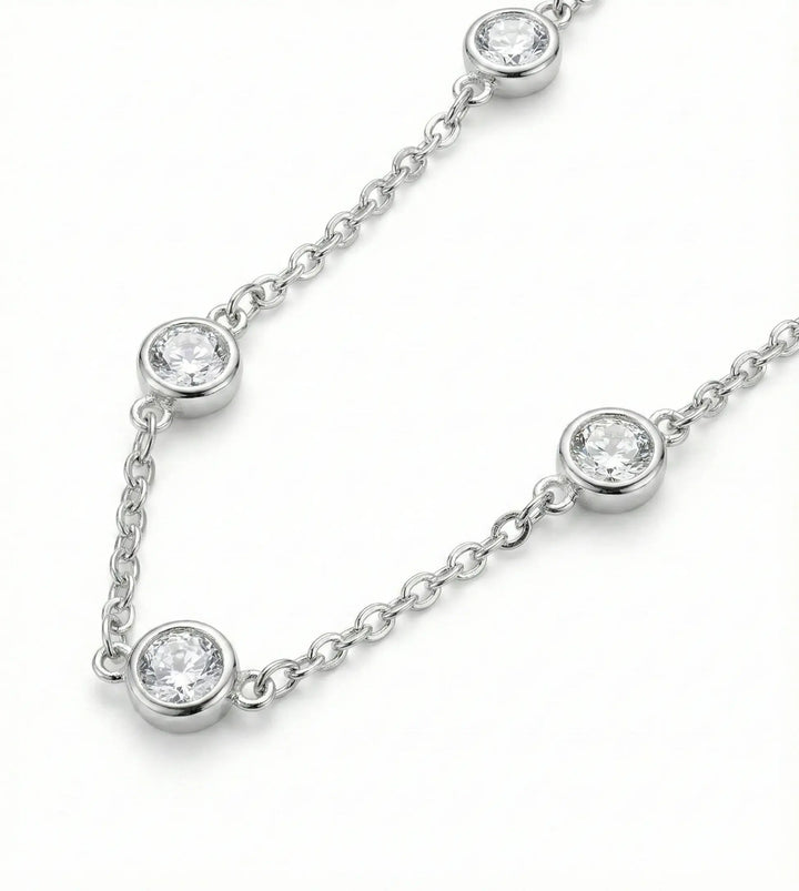 COLLIER MARIAGE ARGENT 925 OXYDES DE ZIRCONIUM – FALLON THE PERFECT BRIDAL COMPANY