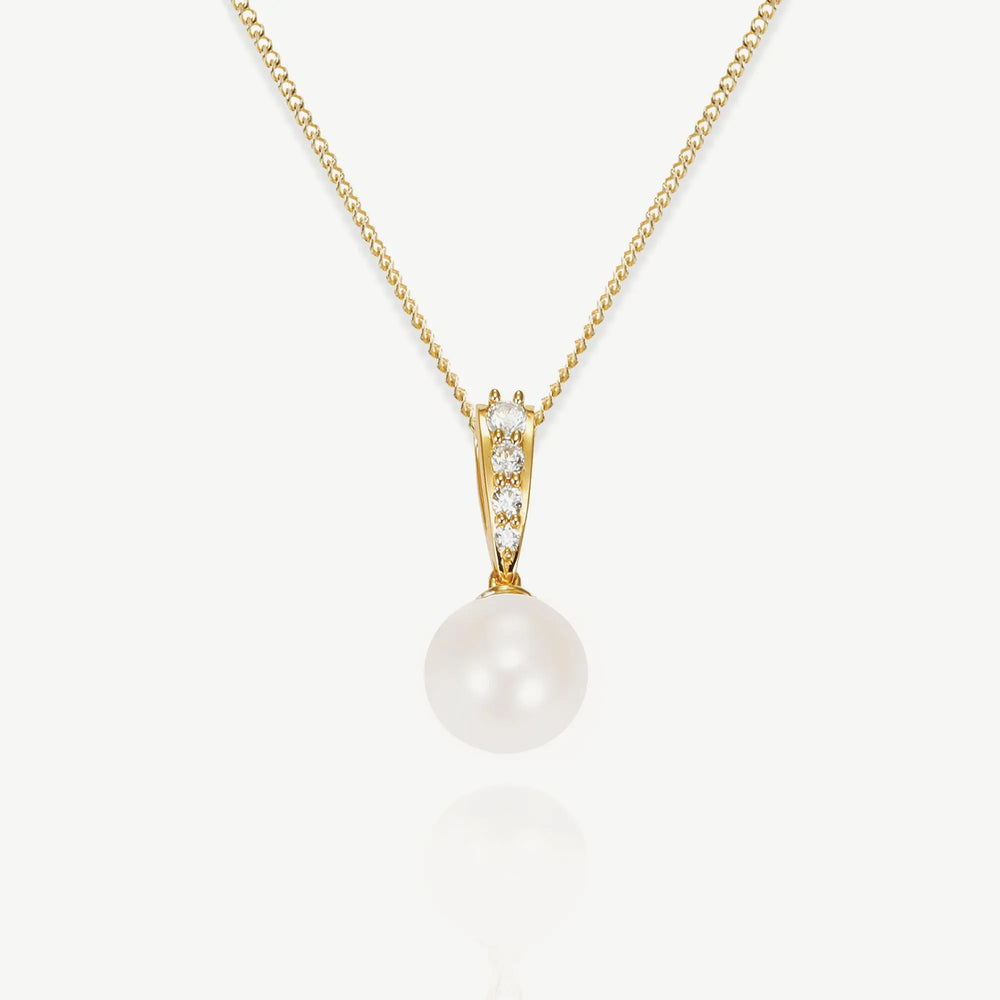 COLLIER PENDENTIF MARIAGE BERWICK – PERLE & ZIRCONIA Ivory and co