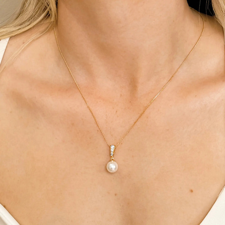 COLLIER PENDENTIF MARIAGE BERWICK – PERLE & ZIRCONIA Ivory and co