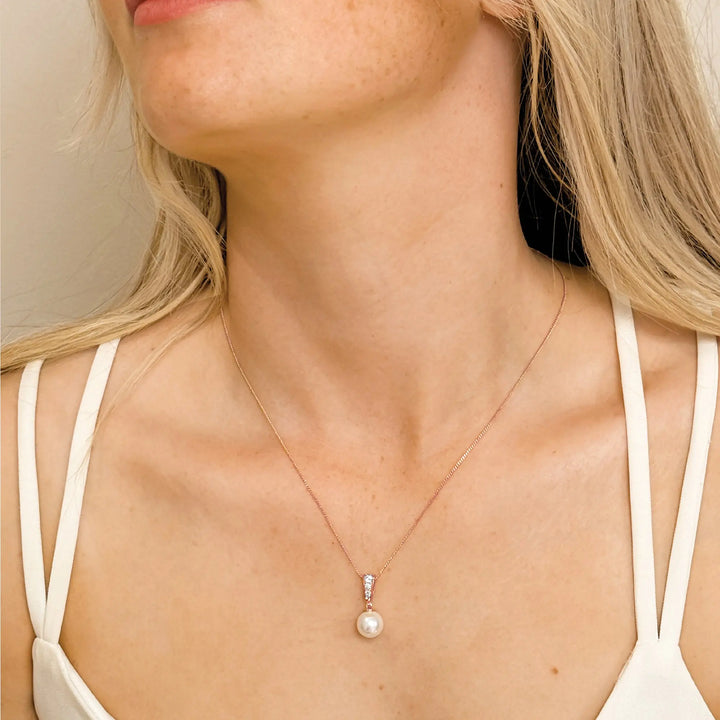 COLLIER PENDENTIF MARIAGE BERWICK – PERLE & ZIRCONIA Ivory and co