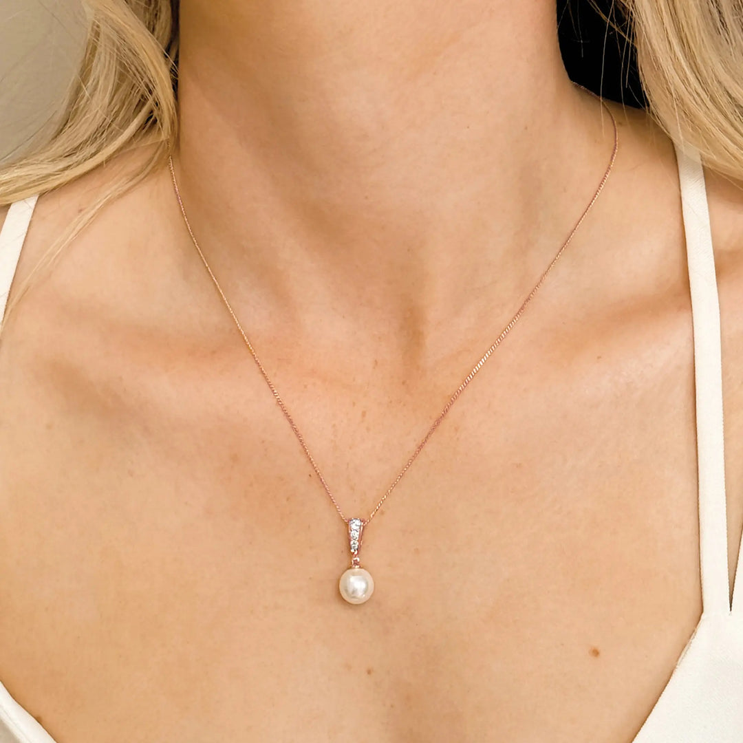 COLLIER PENDENTIF MARIAGE BERWICK – PERLE & ZIRCONIA Ivory and co