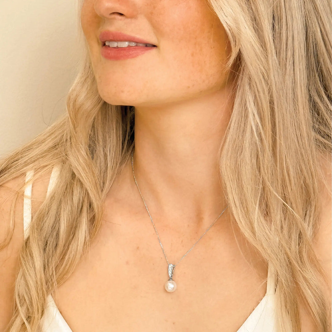 COLLIER PENDENTIF MARIAGE BERWICK – PERLE & ZIRCONIA Ivory and co