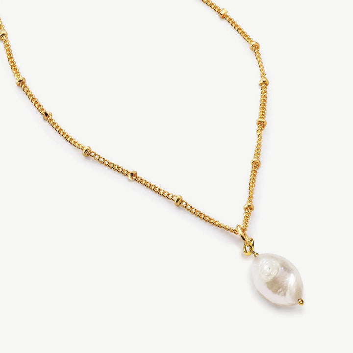 COLLIER SAINTE-LUCIE – PENDENTIF PERLE BAROQUE Ivory and co
