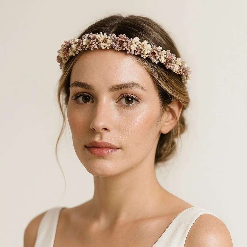 COURONNE FINE DE MARIÉE FLEURIE - VENUS Laura H