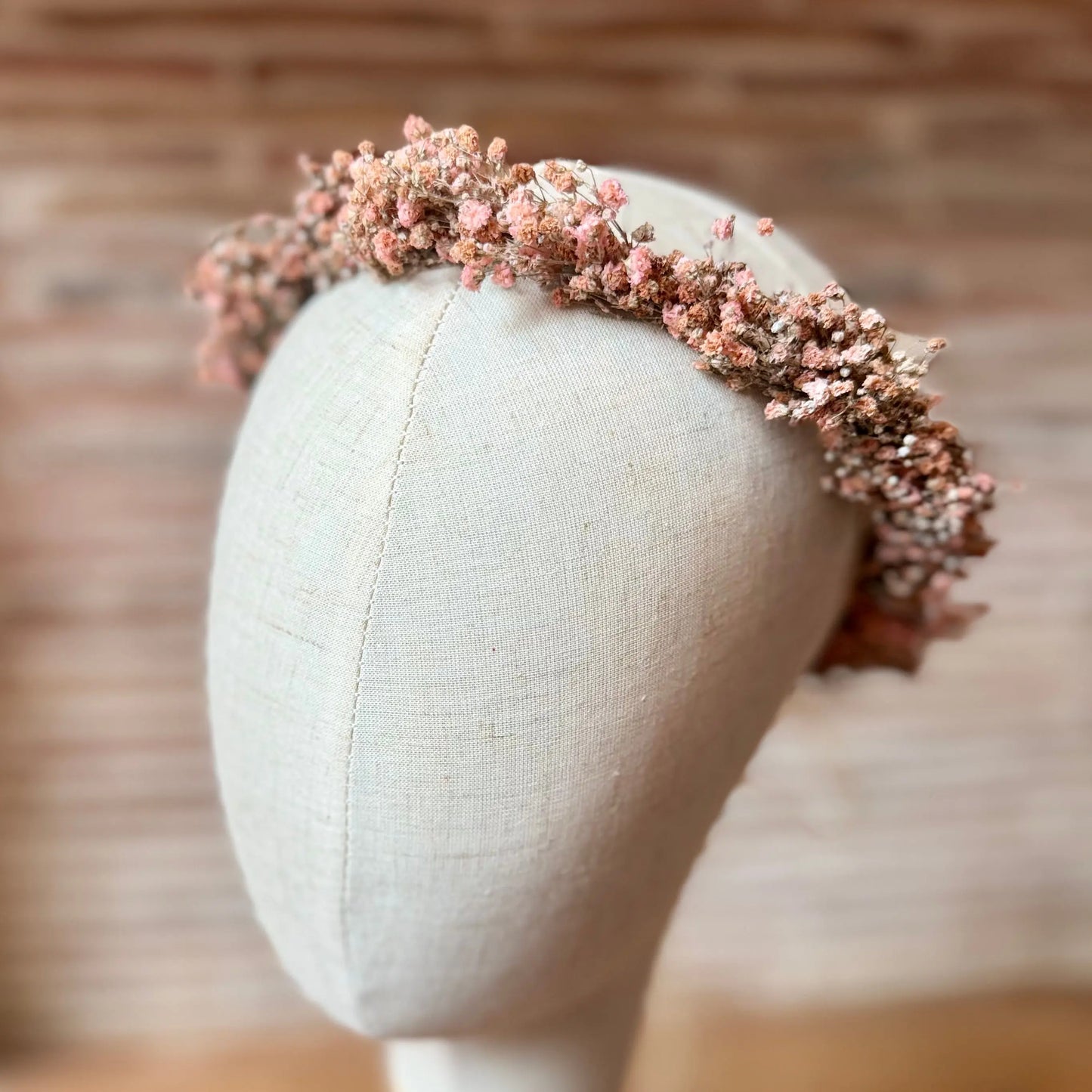 COURONNE MARIÉE GYPSOPHILE - PROMESSE ROSE Magaela