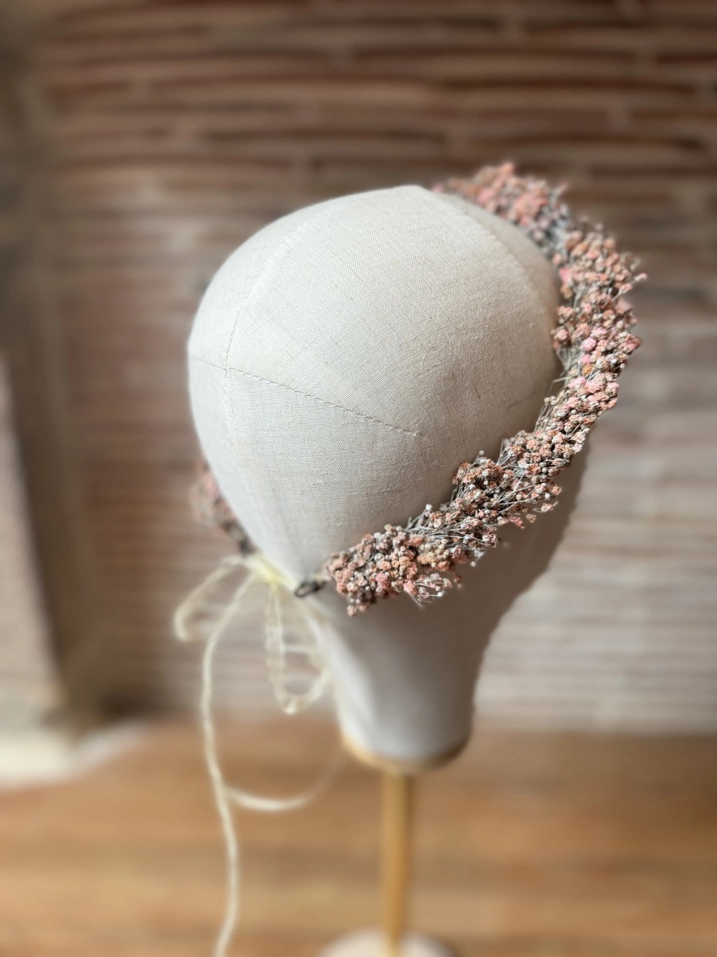 COURONNE MARIÉE GYPSOPHILE - PROMESSE ROSE Magaela