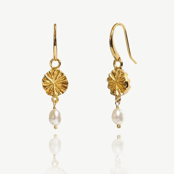 COVENT GARDEN – BOUCLES D’OREILLES PERLES RÉELLES & MOTIFS FLORAUX Ivory and co