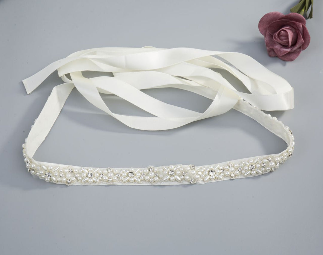 Ceinture de mariée BLT-1915 vue à plat