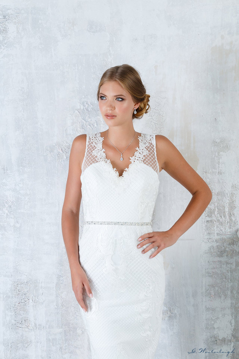 Ceinture de mariée FD1-0691, détail des cristaux