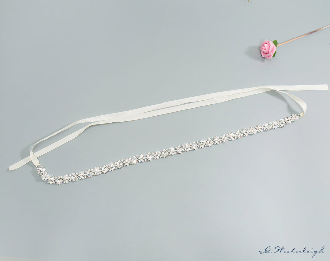 Ceinture de mariée FD1-0691, finition argent