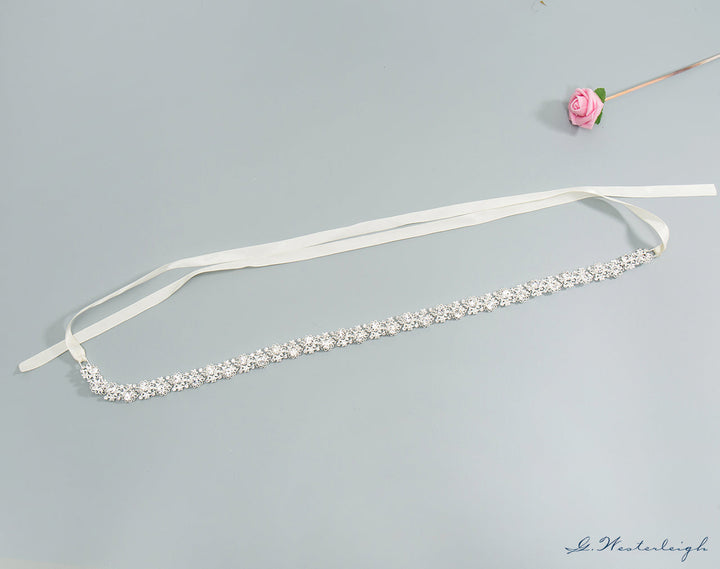 Ceinture de mariée FD1-0691, finition argent