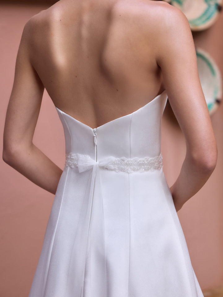 Ceinture de mariée PA203 détail de la broderie de perles