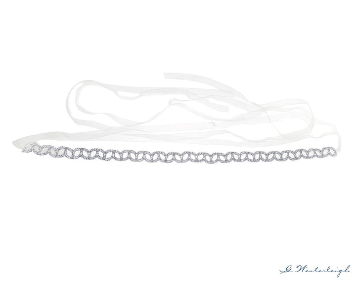 Ceinture de mariée WS-J105 vue à plat