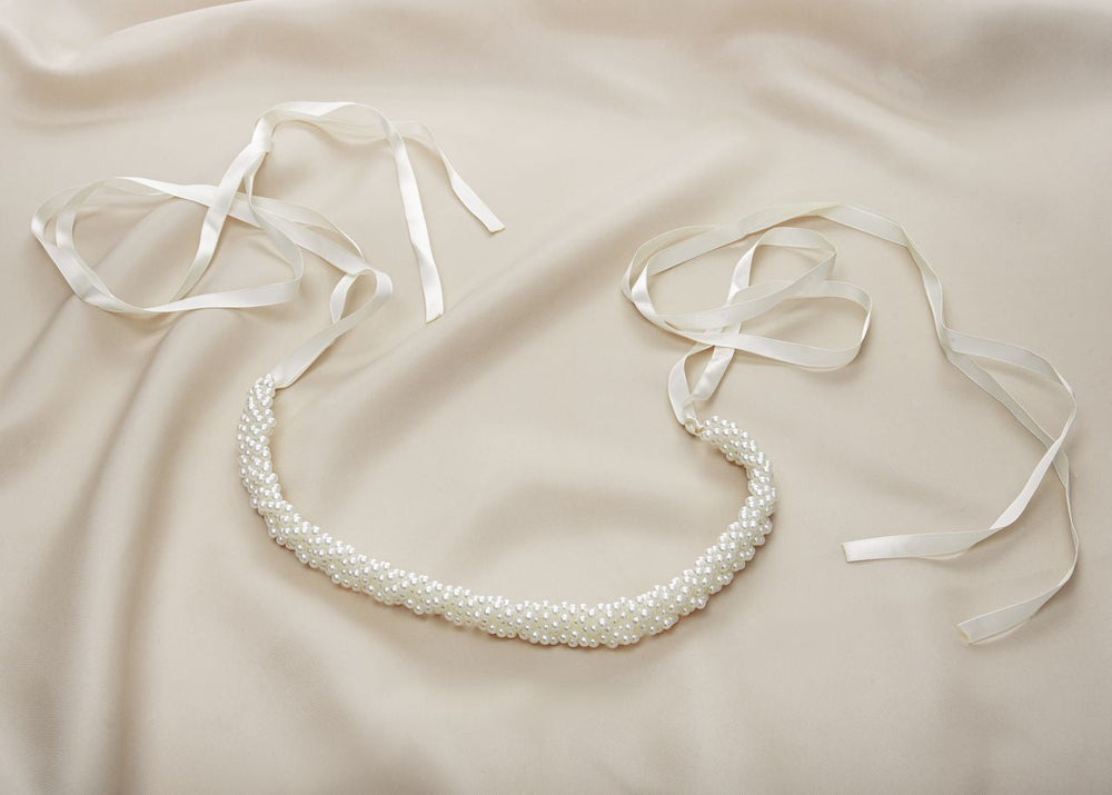 Ceinture de mariée WS-J242, détail des perles