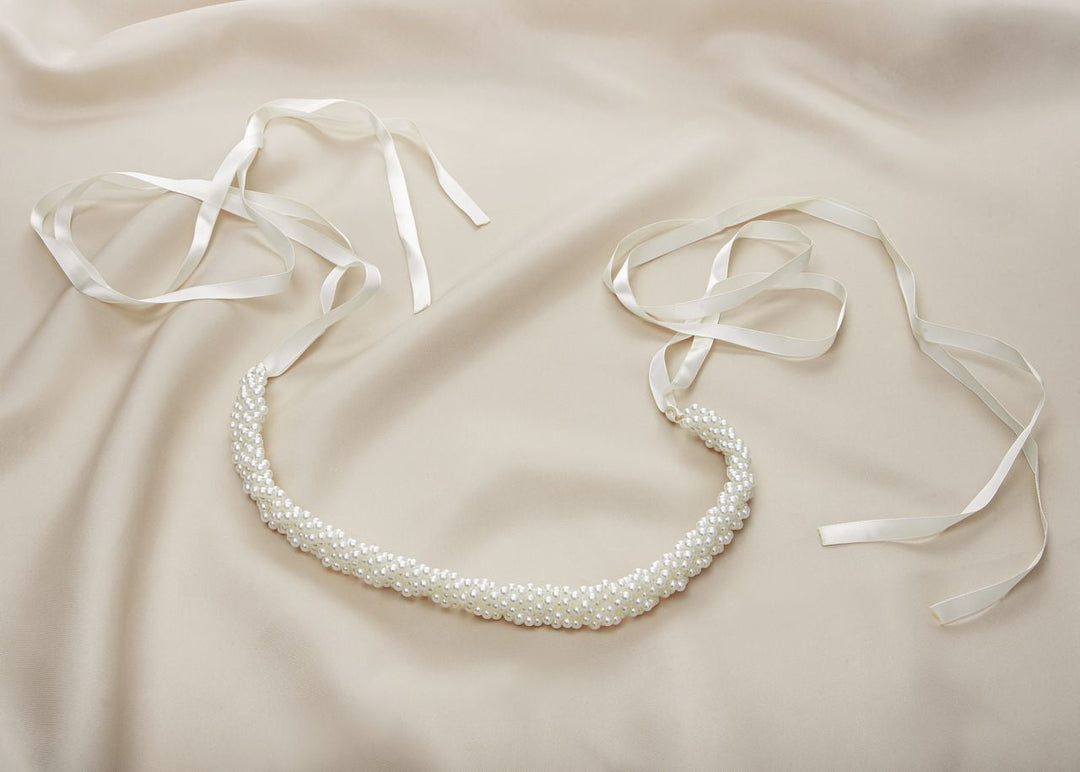 Ceinture de mariée WS-J242, détail des perles