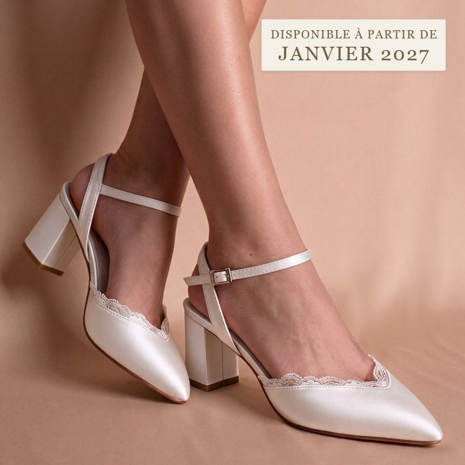 Chaussures de mariée Eliana, disponibles à partir de janvier 2027