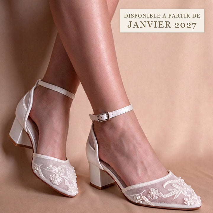 Chaussures de mariée Leona, disponibles à partir de janvier 2027