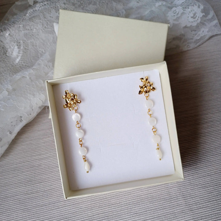 Collier De Dos Décolleté Court-Bijou Dos Nu À Nacre Et Perle: Or / Collier De Dos + Bo L'atelier du 6
