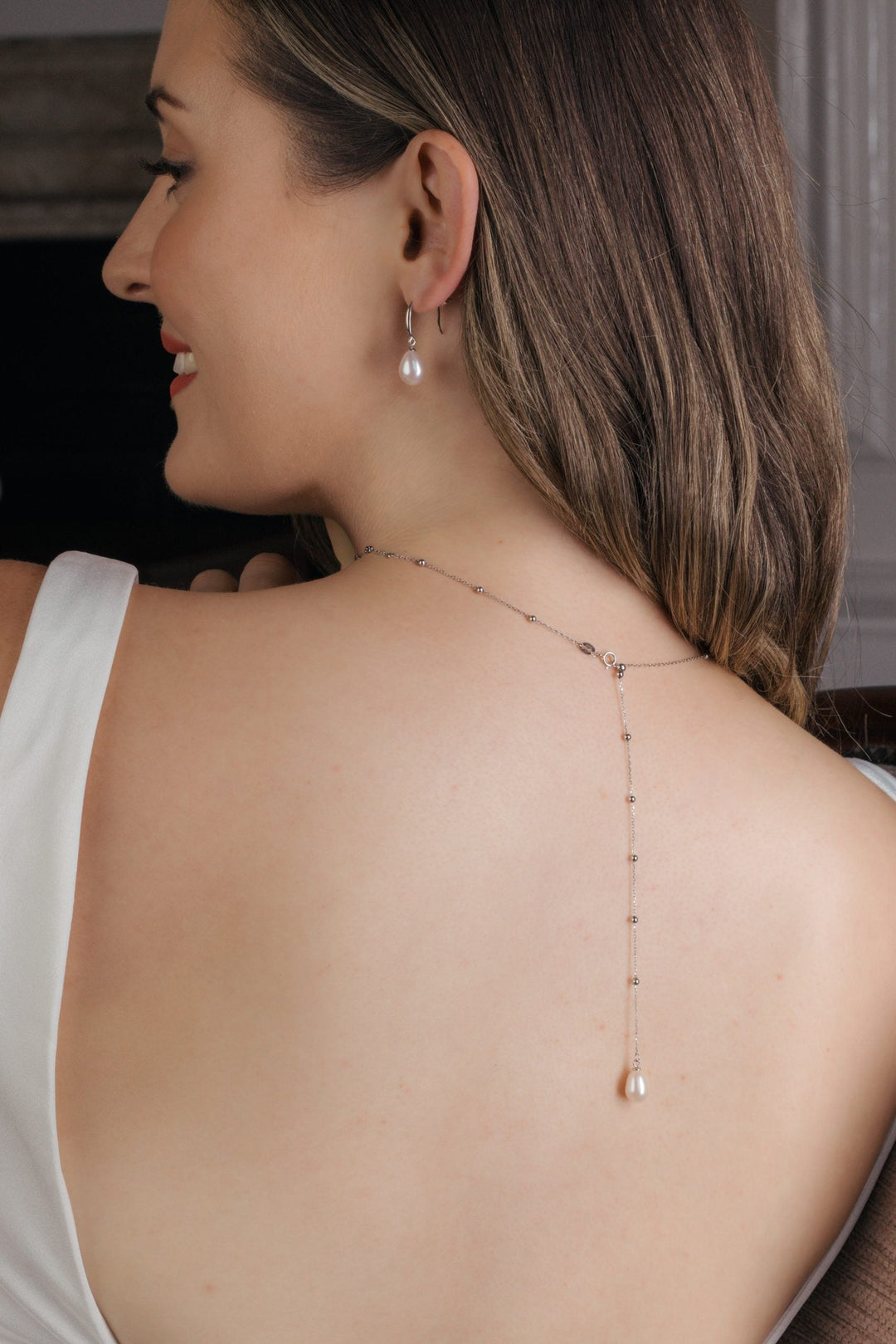 Collier de dos Seville et boucles d'oreilles Porto en argent 925