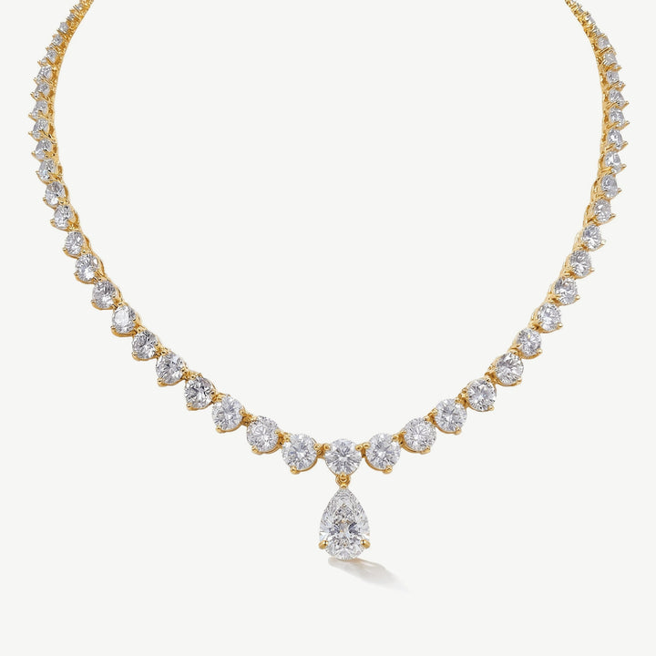 Collier de mariée Imperial goutte de zircons doré