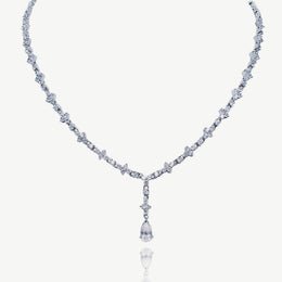 Collier de mariée Kensington – goutte de zircons